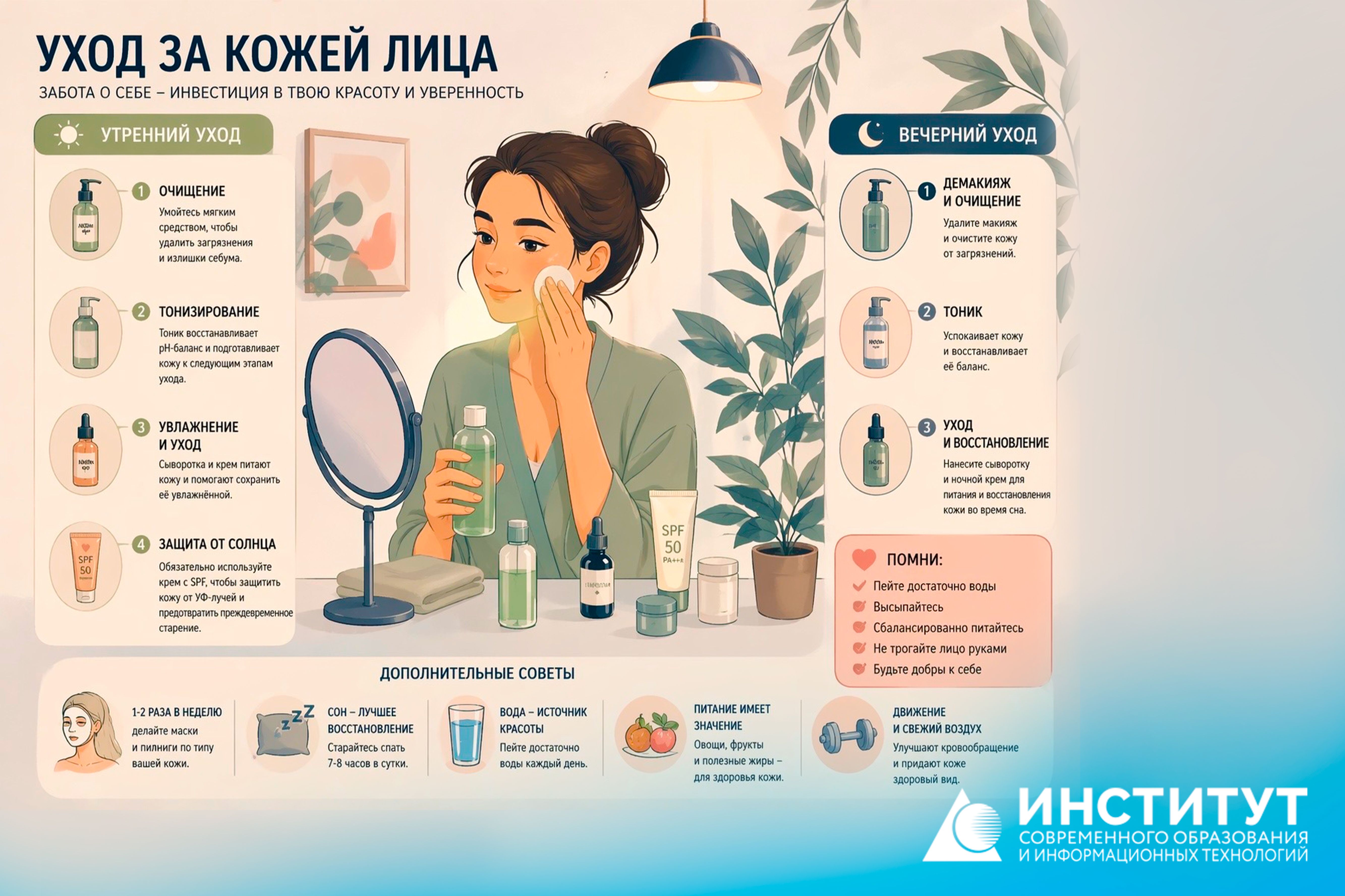 Советы по уходу за кожей в межсезонье: рекомендации кафедры сервиса в индустрии моды и красоты