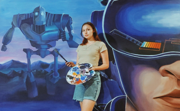 Студентка-график 3 курса Мария Извекова создала интерьерный мурал | фото №11