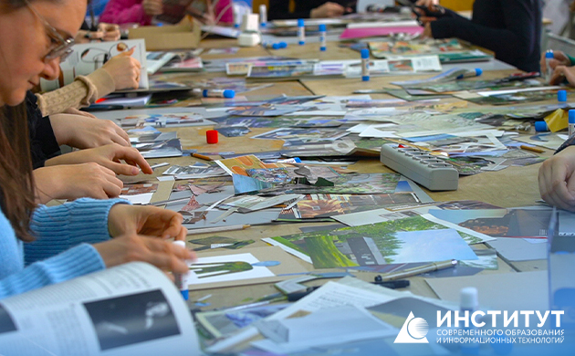 На кафедре дизайна среды прошел увлекательный мастер-класс по созданию коллажа в технике «журнальной живописи» на тему: «Архитектурная среда» | фото №2